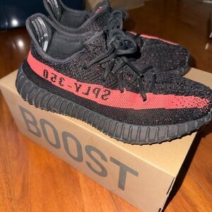 Yeezy Boost 350 V2 ブラック/レッド bred Brand new Adidas Yeezy Boost 350 v2 'Bred' Black/Red - UK9
